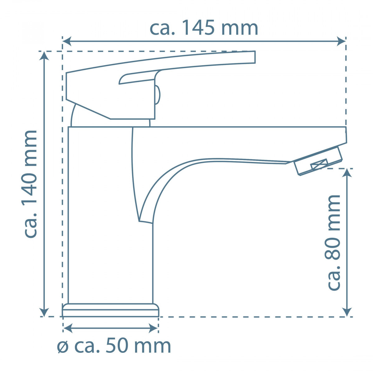 ALASKA Wash basin mixer, white/chrome