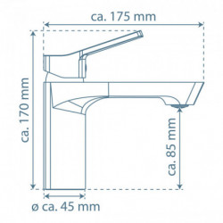 STILO Robinetterie de lavabo, chrome