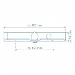 OCEAN Thermostatic tray, glass/ anthracite