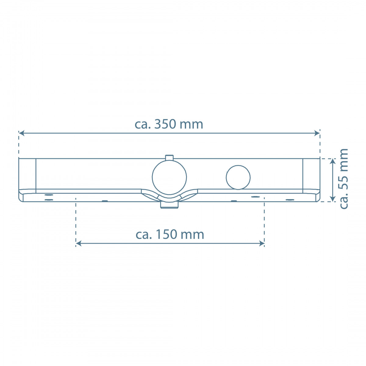 OCEAN Thermostat Duscharmatur, Chrom/Anthrazit, mit Ablage