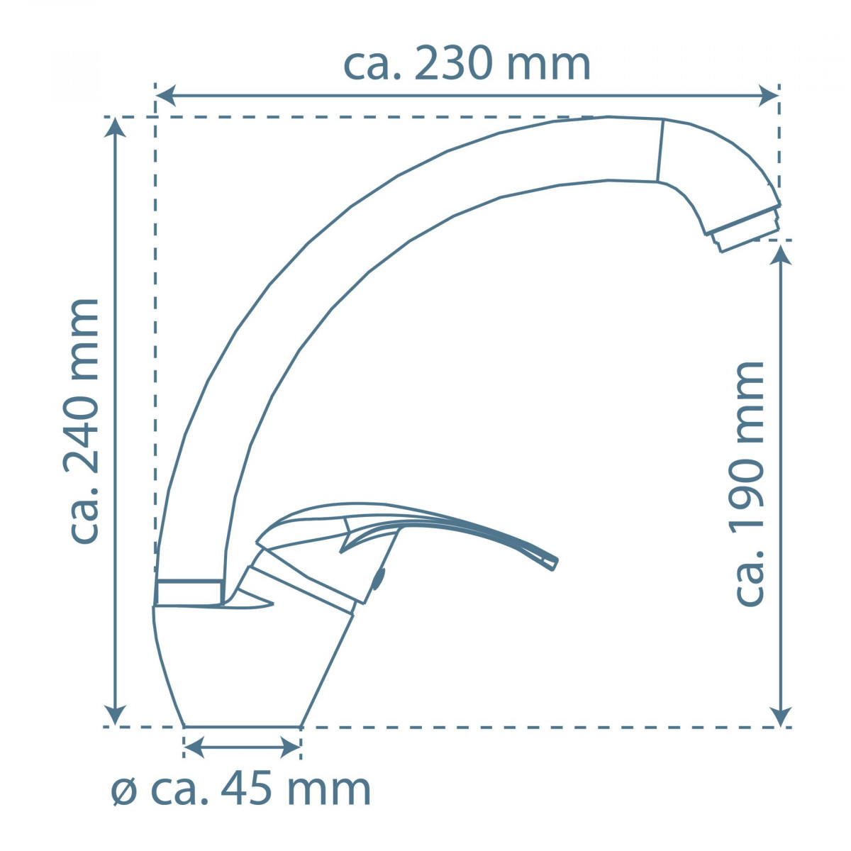 DIZIANI Spültischarmatur, Chrom