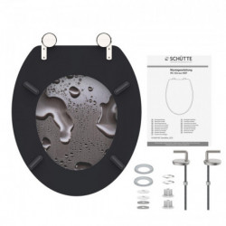 MDF Toilet Seat GREY STEEL