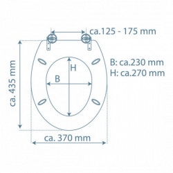 MDF Toilet Seat GREY STEEL