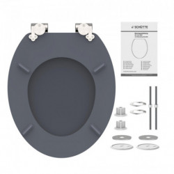 MDF WC-Sitz SPIRIT ANTHRAZIT, mit Absenkautomatik