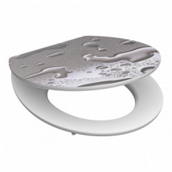 MDF HG Toilet Seat GREY STEEL with Soft Close