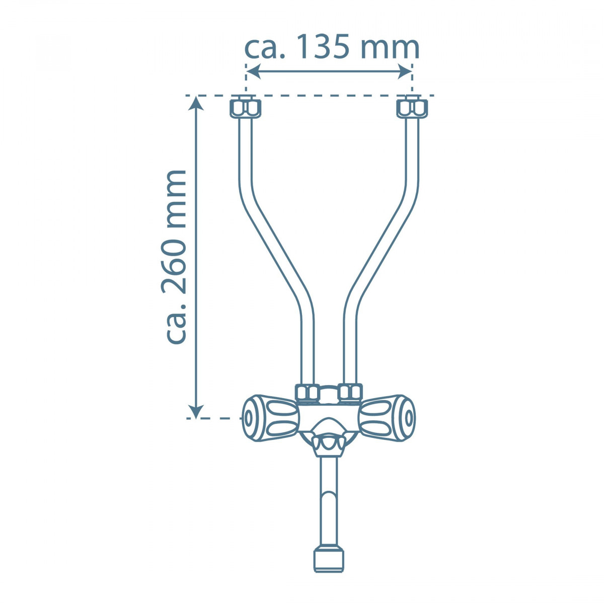 Keukenkraan lage druk, chroom, voor 5 ltr. boiler boven-spoelbak