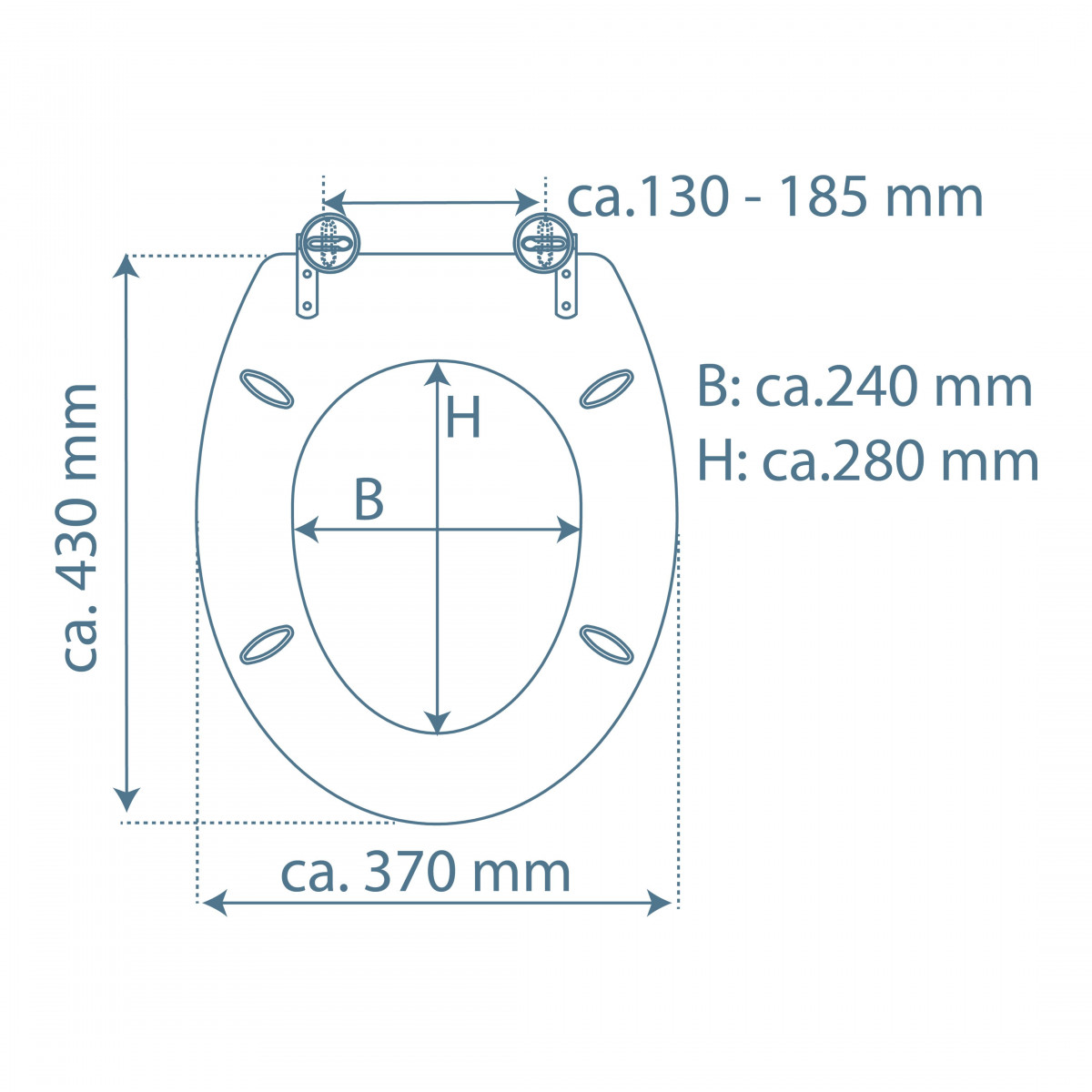 MDF HG Toilet Seat SHELL HEART with Soft Close