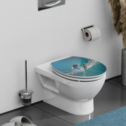 MDF High Gloss WC-Sitz WATER DROP, mit Absenkautomatik