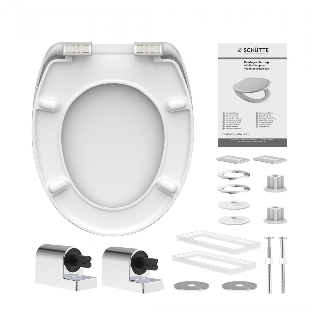 Duroplast WC-Sitz WHITE, mit Absenkautomatik