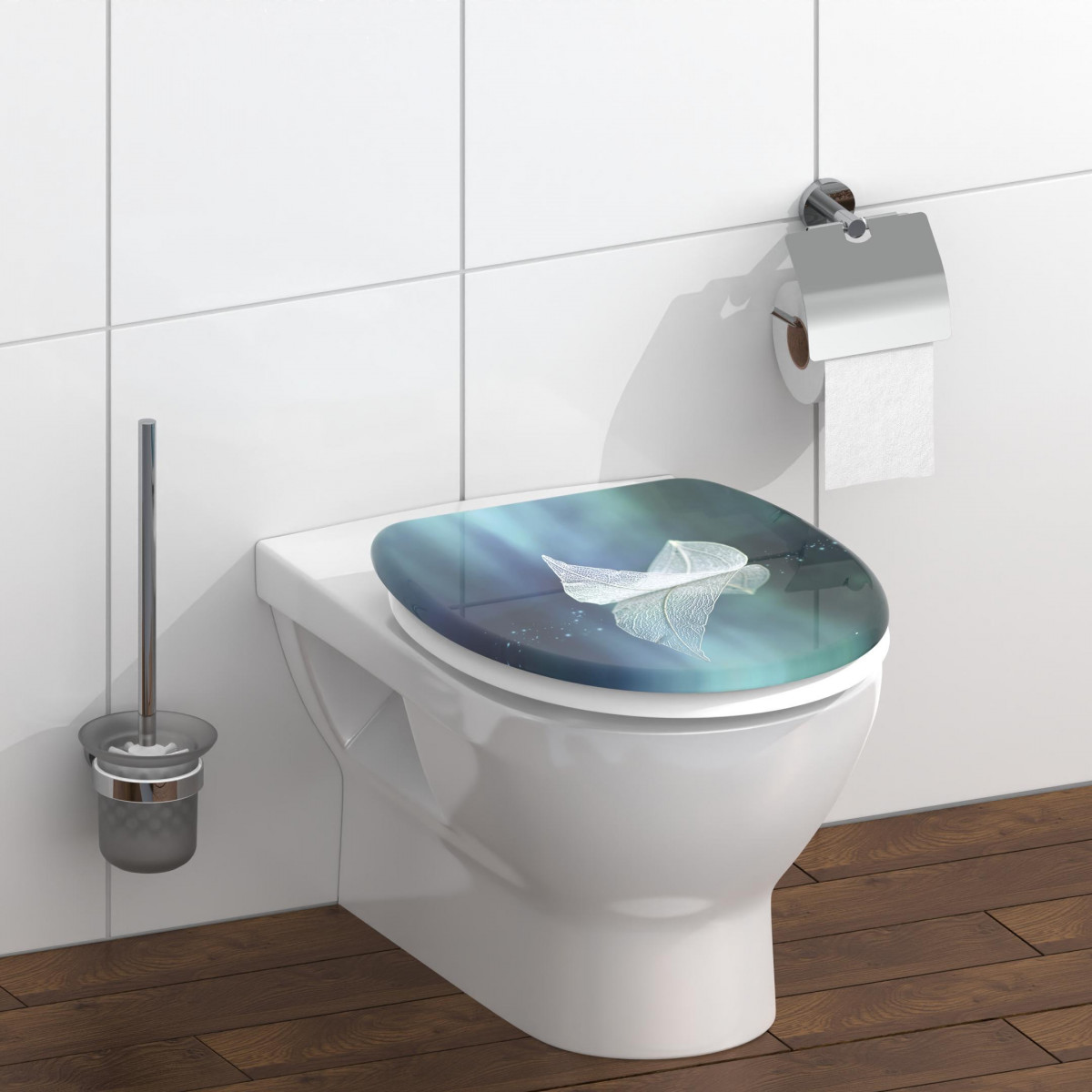 Duroplast WC-Sitz FALLEN LEAF, mit Absenkautomatik