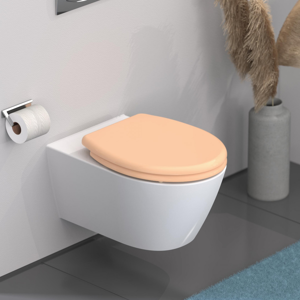 Duroplast WC-Sitz BEIGE, mit Absenkautomatik und Schnellverschluss