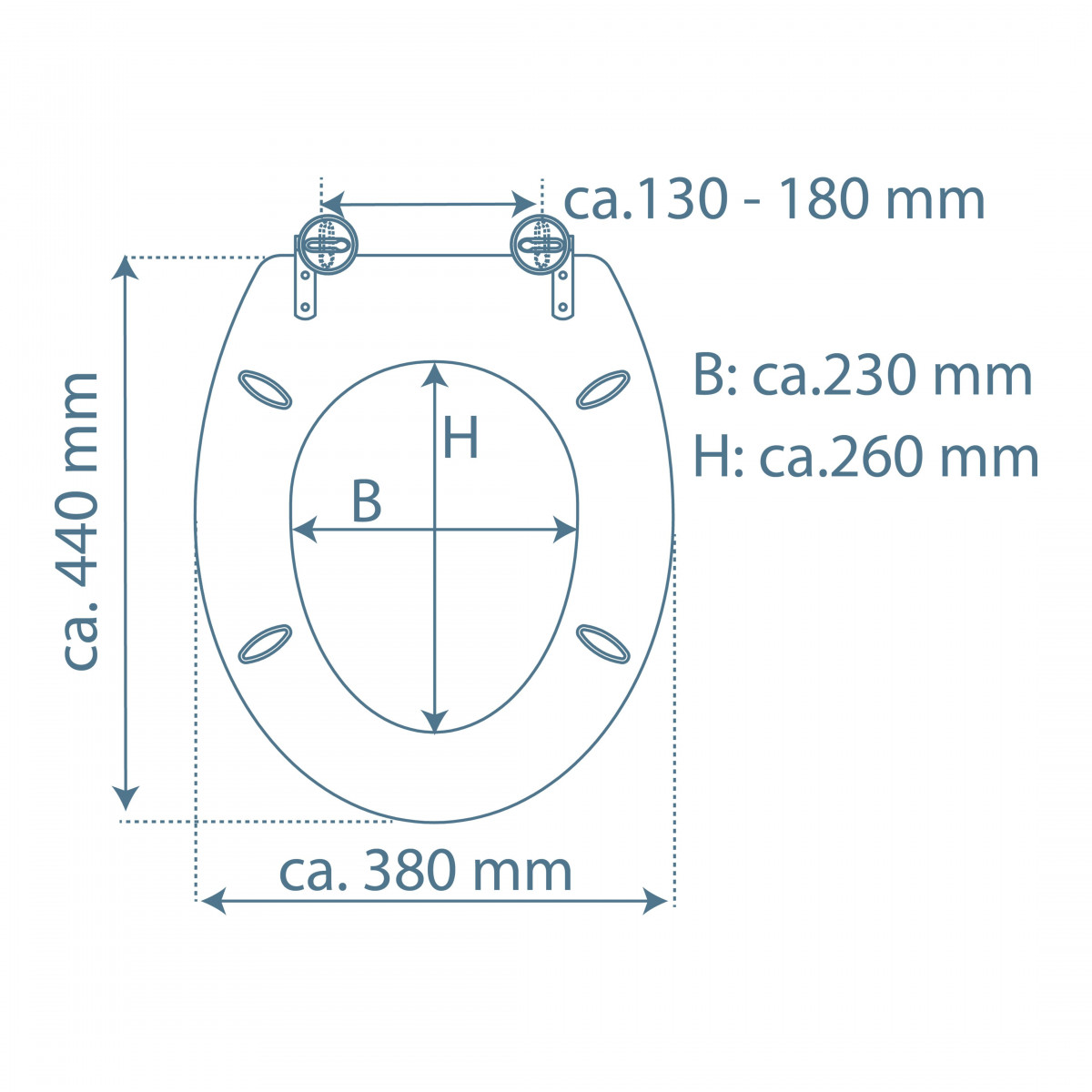 Holzkern WC-Sitz WHITE