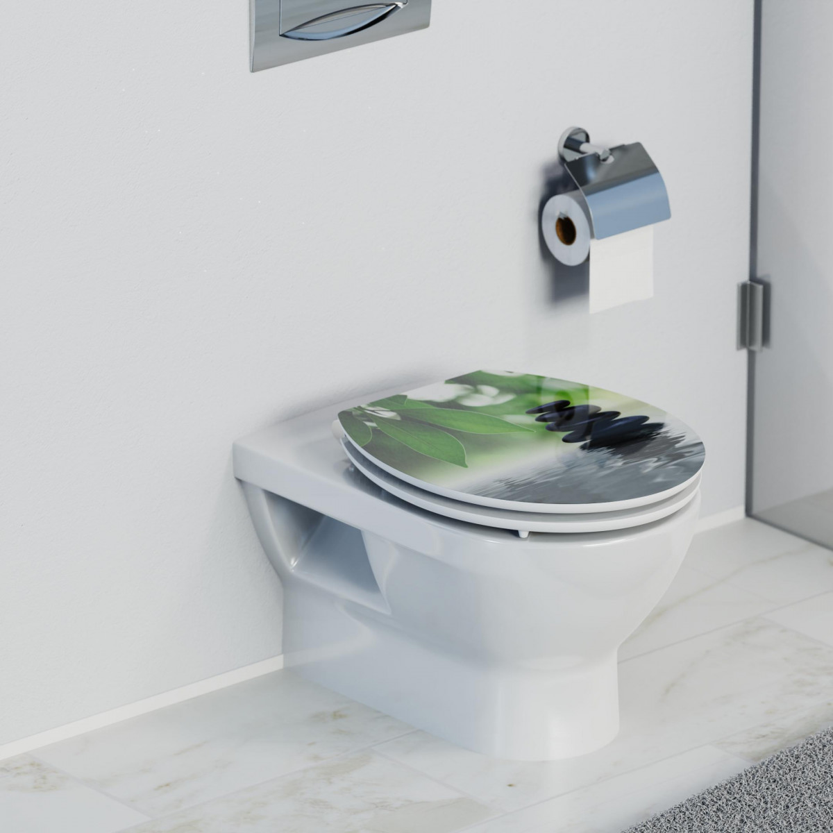 Abattant WC en MDF HG OASIS avec Frein de Chute