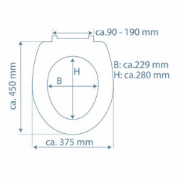 Abattant WC en Duroplast GREY avec Frein de Chute et Déclipsable