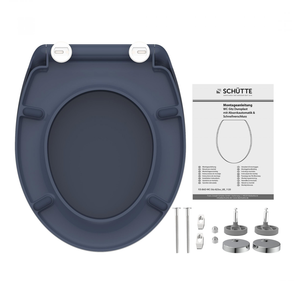 Duroplast Toilet Seat ANTHRAZIT with Soft Close and Quick Release