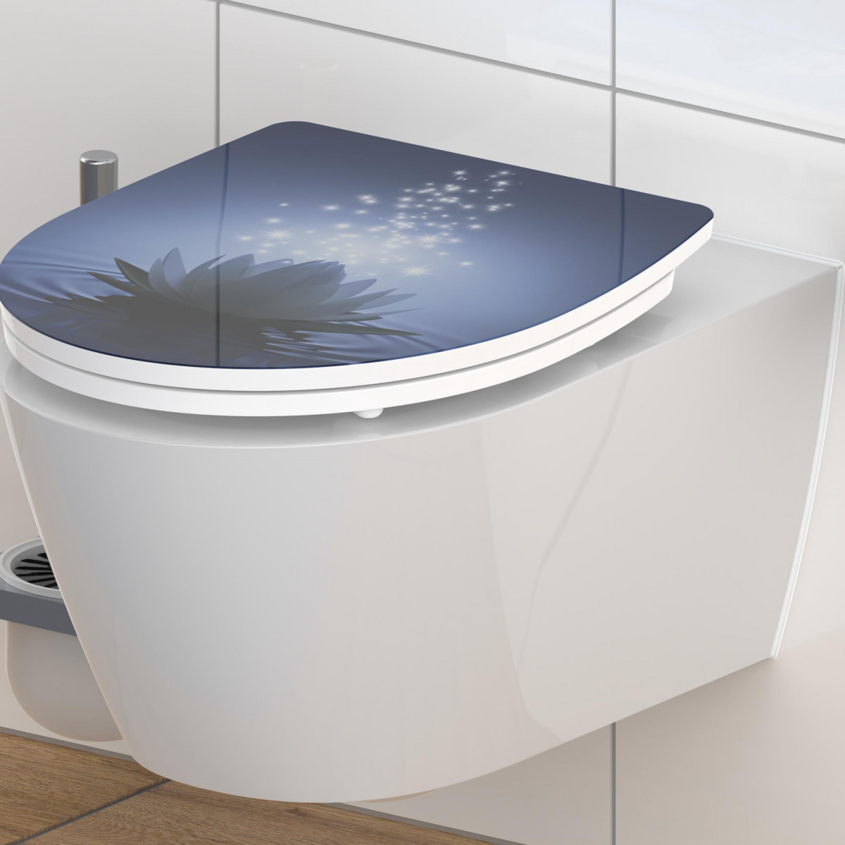 Abattant WC en Duroplast HG WATER LILY avec Frein de Chute et Déclipsable