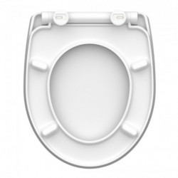 Abattant WC en Duroplast HG WHITE WAVE avec Frein de Chute et Déclipsable