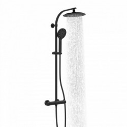 MADURA FRESH Overhead shower set, black matt