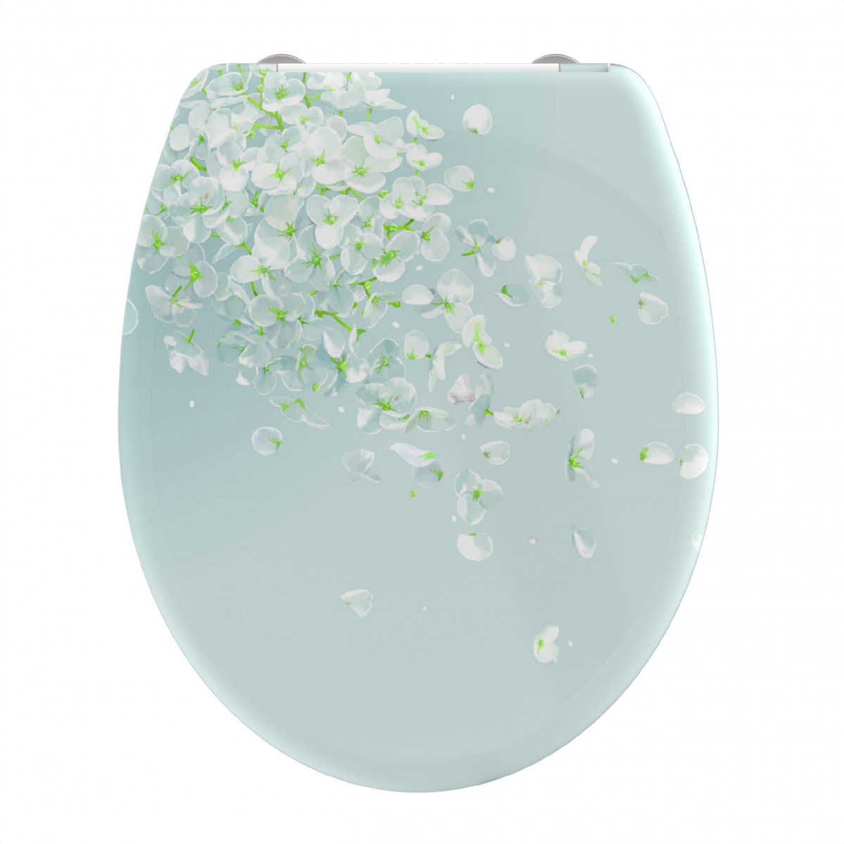 Duroplast Toilet Seat FLOWER IN THE WIND with Soft Close and Quick Release