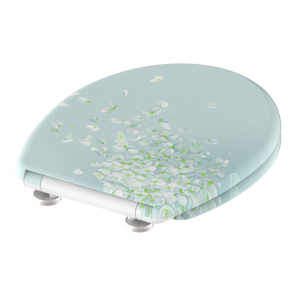 Duroplast Toilet Seat FLOWER IN THE WIND with Soft Close and Quick Release