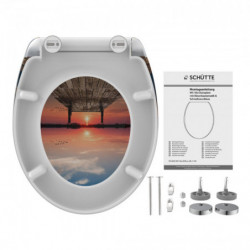 Abattant WC en Duroplast SUNSET SKY avec Frein de Chute et Déclipsable