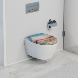 Abattant WC en Duroplast SUNSET SKY avec Frein de Chute et Déclipsable