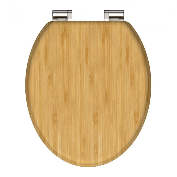 Bamboo Toilet Seat NATURAL BAMBOO with Soft Close