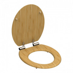 Abattant WC en Bambou Massif NATURAL BAMBOO avec Frein de Chute