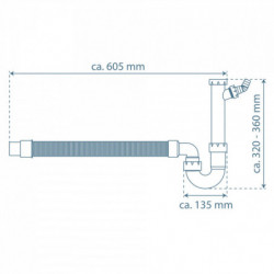 KS spoelbak-buissifon, Wit