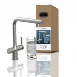 AQUASTAR PREMIUM, mitigeur d'eau pétillante avec système de refroidissement et de filtrage, aspect inoxydable