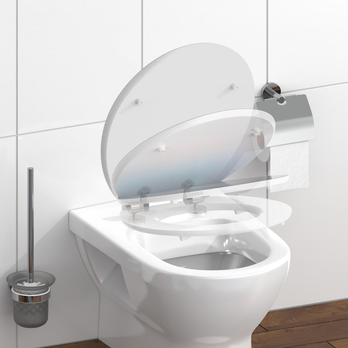 MDF HG Toilet Seat POLAR LIGHTS with soft closing