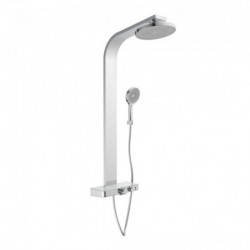 SAMOA RAIN Hoofddoucheset, chroom/lichtgrijs, met thermostatisch planchet