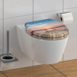 Abattant WC en Duroplast SUNSET SKY avec Frein de Chute et Déclipsable