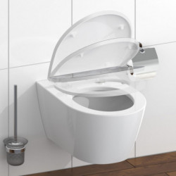 Abattant WC en Duroplast HG ROUND DIPS avec Frein de Chute et Déclipsable