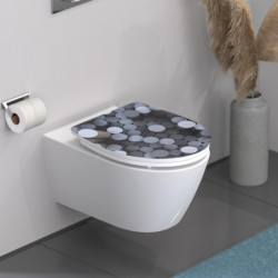 Abattant WC en Duroplast HG ROUND DIPS avec Frein de Chute et Déclipsable