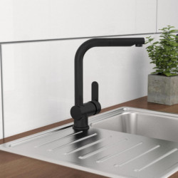 LONDON Sink mixer, black matt, with pull-out spout