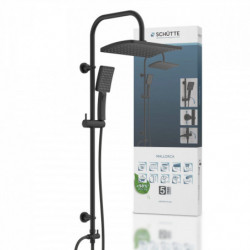 MALLORCA Overhead showerset, black matt