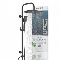 MALLORCA Overhead showerset, black matt