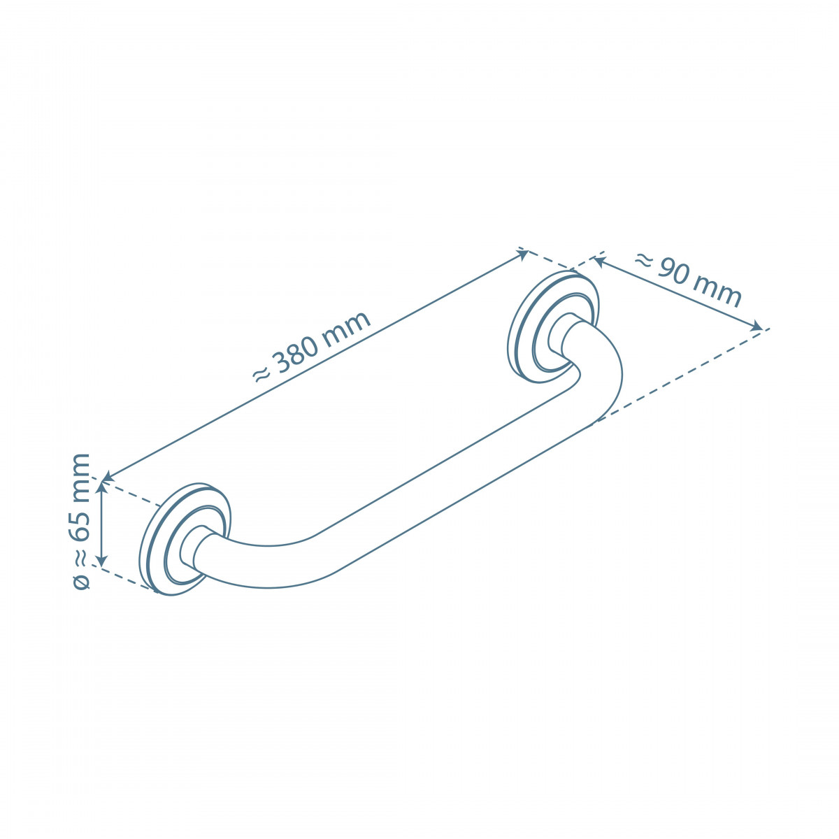 LONDON bath handle, chrome