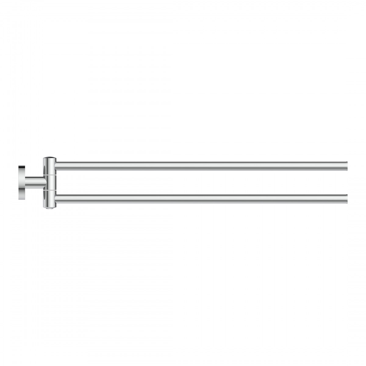 LONDON two-arm towel rail, chrome