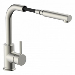 VITAL sensor sink mixer, stainless steel look, pull-out spout