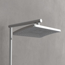 TRENTO Set douche de pluie avec Mitigeur thermostatique, Chromé