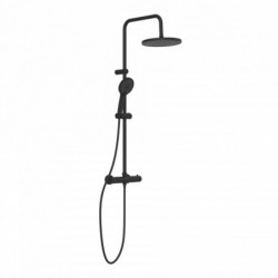 ADRIA Overhead shower set with thermostatic faucet, Black matt