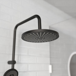 ADRIA Overhead shower set with thermostatic faucet, Black matt