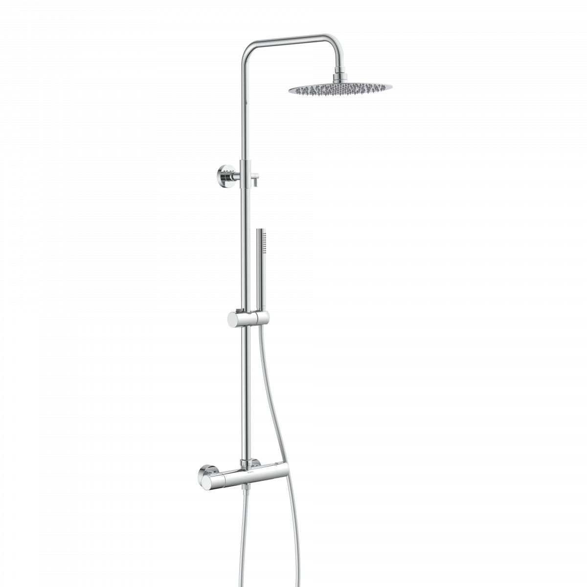 AQUADUCT Overhead shower set with thermostatic tray, Chrome