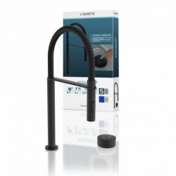 AQUADOT Digital sink mixer, black matt/black