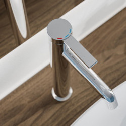 LOS ANGELES, Wash basin mixer for countertop washbasin, chrome