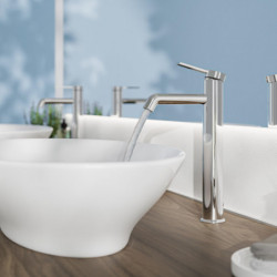 LOS ANGELES, Wash basin mixer for countertop washbasin, chrome