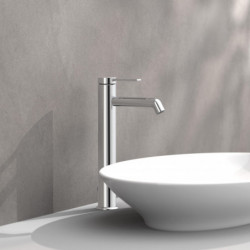 LOS ANGELES, Wash basin mixer for countertop washbasin, chrome