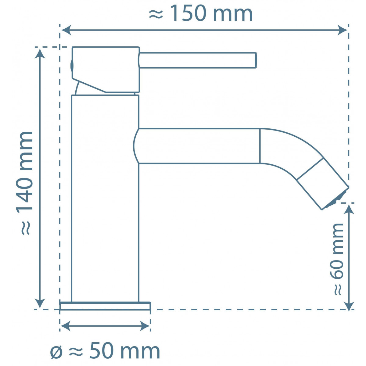 ARUBA pillar tap, Chrome